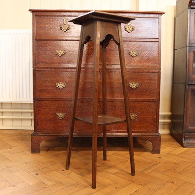 Lot 1620 - A George V oak plant stand, 91 cm
