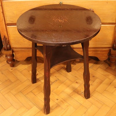 Lot 1626 - A vintage pub table, 60 cm x 73 cm
