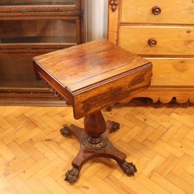 Lot 1636 - A late Georgian / early Victorian rosewood...