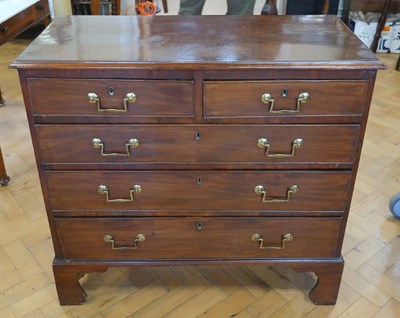 Lot 1646 - A George III mahogany chest of drawers, having...