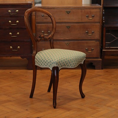 Lot 1653 - A Victorian mahogany balloon back chair, 87 cm