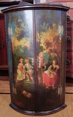 Lot 1669 - An 18th Century painted bow-fronted corner...