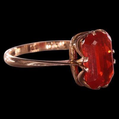 Lot 966 - An early 20th Century tangerine-coloured paste...