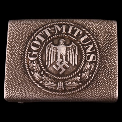 Lot 90 - A German Third Reich army aluminium alloy belt...