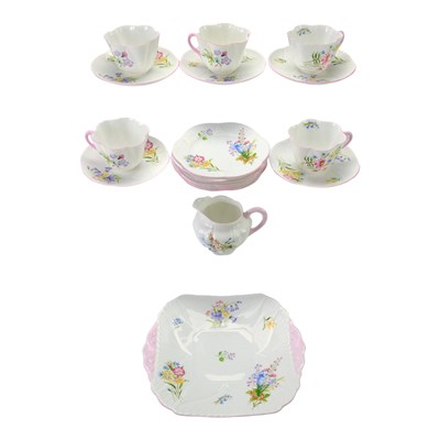 Lot 805 - A Shelley "Wild Flowers" Dainty-shaped fine...