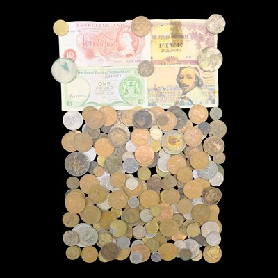Lot 309 - A quantity of GB and world coins and banknotes