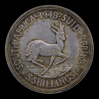 Lot 315 - A George VI South Africa 1948 five shillings...