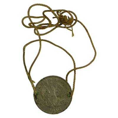 Lot 180 - A Second World War identification tag, formed...