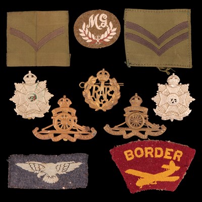 Lot 66 - Sundry British Army badges including Border...