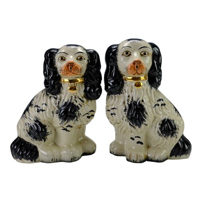 Lot 820 - A pair of Victorian Staffordshire-style...