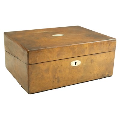 Lot 720 - A Victorian walnut writing slope, having...