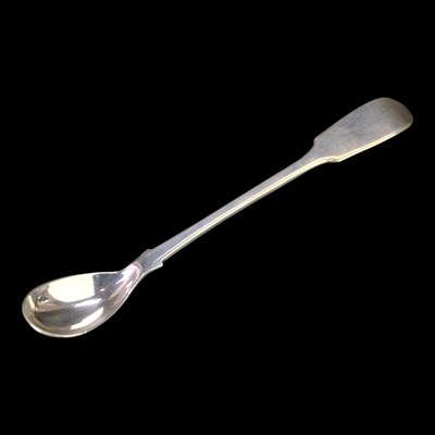 Lot 883 - A Victorian fiddle-pattern silver mustard...