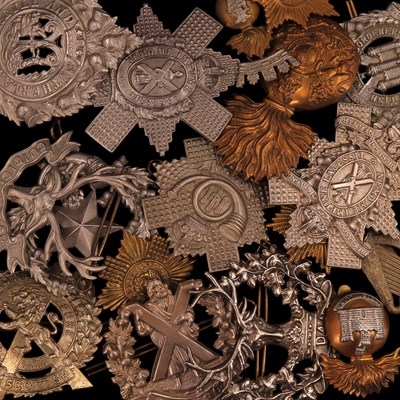 Lot 68 - A group of Scottish and Irish military cap badges