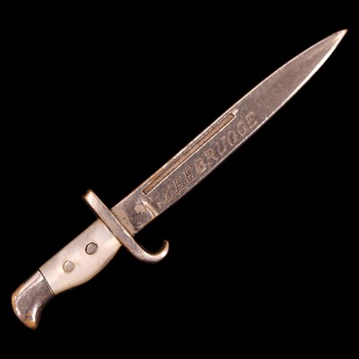 Lot 75 - A First World War Zeebrugge bayonet sweetheart...
