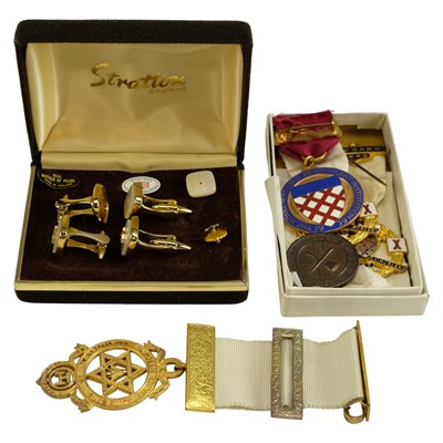 Lot 566 - A 1920s Masonic Royal Arch Chapter silver-gilt...