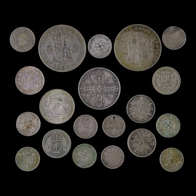 Lot 498 - GB silver coins, pre-1920, 22 g, pre-1947, 51 g