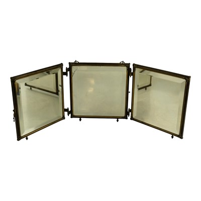 Lot 1182 - An early 20th Century triptych-style folding...