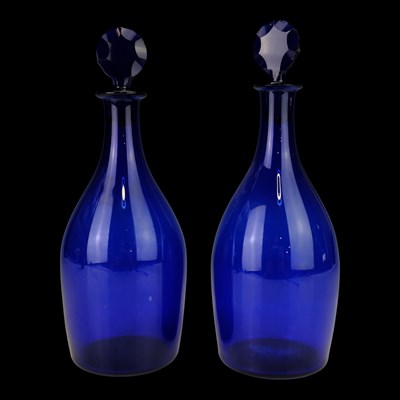 Lot 848 - A pair of late Georgian Bristol blue Indian...