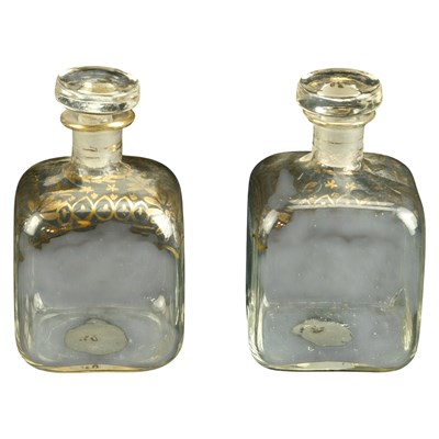 Lot 684 - A pair of late 19th Century glass toiletry or...
