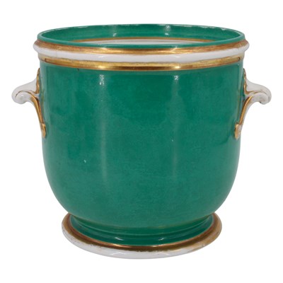 Lot 753 - A 19th Century green-glazed porcelain wine...
