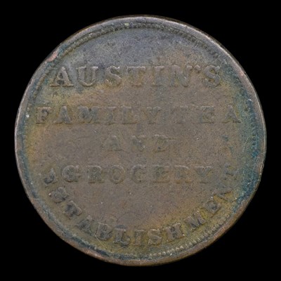 Lot 499 - An 1844 John Austin Willenhall farthing token,...