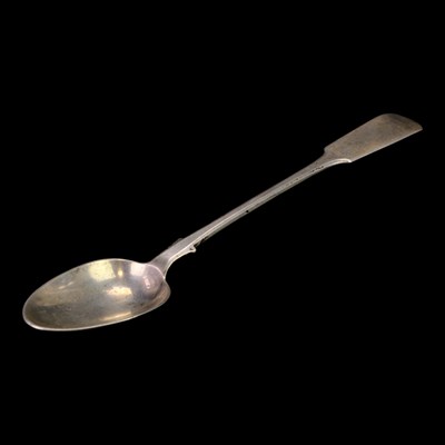 Lot 895 - A Victorian Scottish silver fiddle pattern...