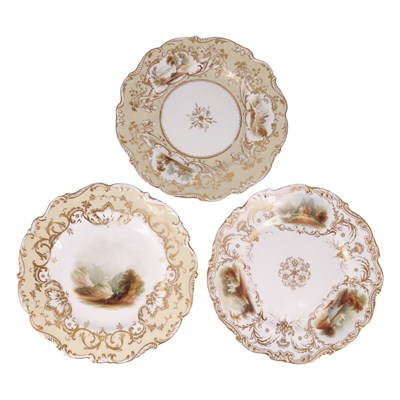 Lot 756 - Three mid-19th Century English porcelain...