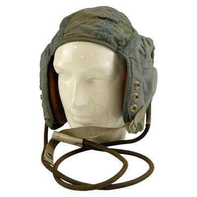 Lot 207 - A Cold War RAF G-type fabric flying helmet