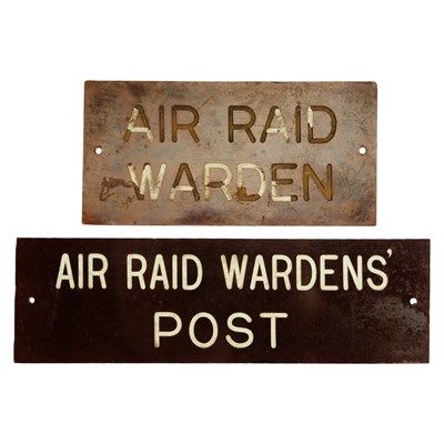 Lot 110 - Two Second World War Civil Defence Air Raid...