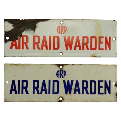 Lot 111 - Two Second World War Civil Defence ARP Air...