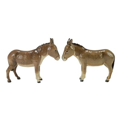 Lot 847 - Two Beswick donkeys, 14 cm