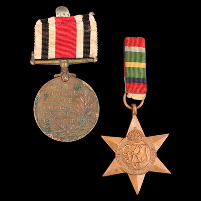 Lot 9 - A Second World War Pacific Star, together with...