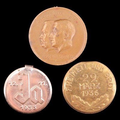 Lot 93 - A German Third Reich Hindenburg and Hitler...