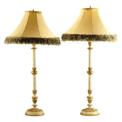 Lot 1179 - A pair of Thomas Blakemore tall, parcel-gilt...