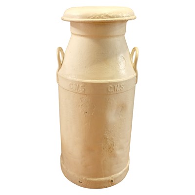 Lot 698 - A mid-20th-Century CWS milk churn, 74 cm