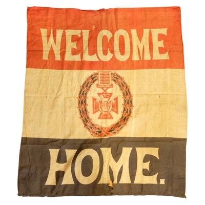 Lot 115 - A Boer / Great War printed cotton "Welcome...
