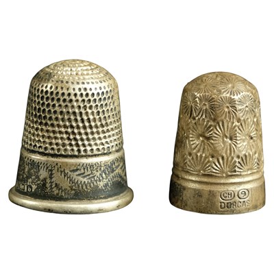 Lot 670 - A Charles Horner Dorcas thimble together with...