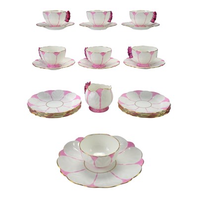 Lot 986 - A 1930s Aynsley butterfly handled tea set for...