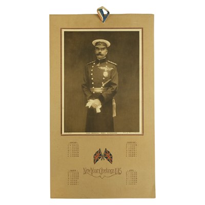 Lot 126 - A Great War 1915 New Years Greeting wall...