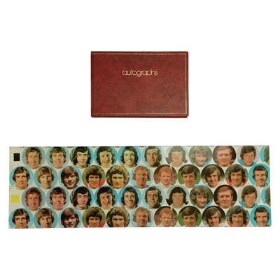 Lot 588 - An uncut sheet of 1970s Esso Top Team disks,...