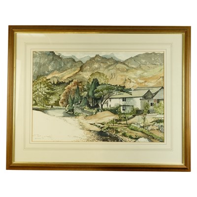 Lot 1121 - Tom Hinks (20th Century), a rural study of a...