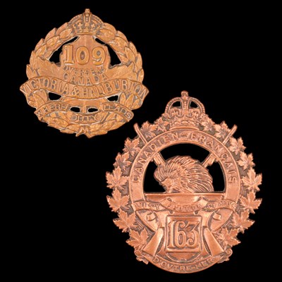 Lot 62 - A Canadian 163rd Battalion (Canadian-French)...