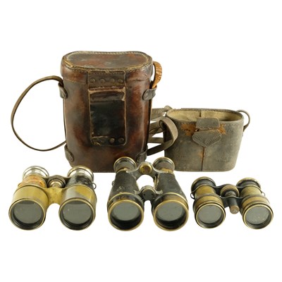 Lot 618 - Three sets of early 20th Century binocular...