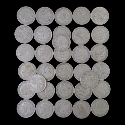 Lot 321 - A quantity of GB post-1920 silver half-crown...