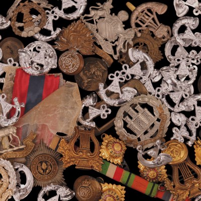 Lot 14 - A group of British military cap badges,...