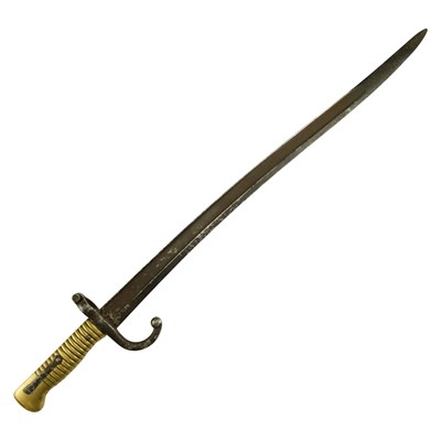 Lot 225 - A French Mle 1866 Chassepot rifle bayonet
