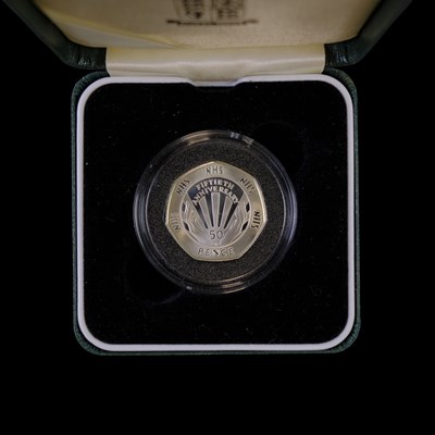 Lot 341 - A Royal Mint UK 1998 silver proof "NHS" fifty...