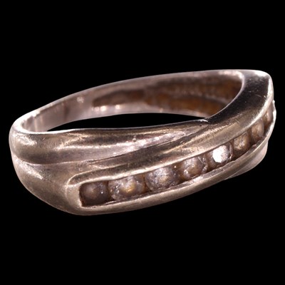 Lot 984 - A near-contemporary paste-set 9 ct white-gold...