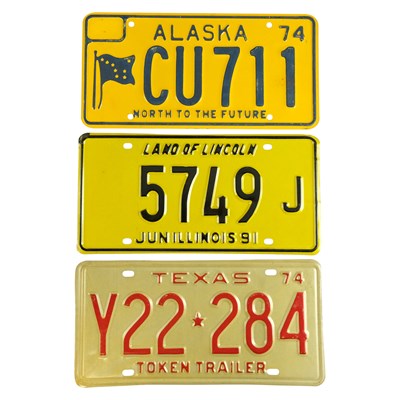 Lot 591 - [Classic car] Three US vehicle registration...