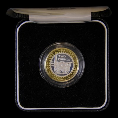 Lot 394 - A Royal Mint UK 2004 "Steam locomotive" silver...